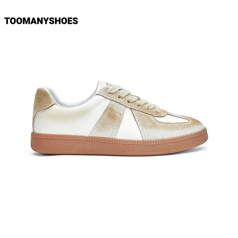 Toomanyshoes女鞋2024新款快乐小狗板鞋运动休闲小白鞋厚底德训鞋