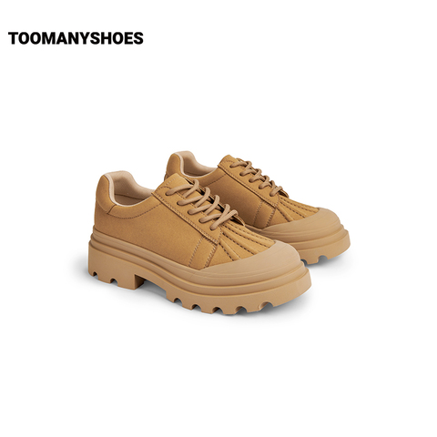 Toomanyshoes女鞋2025新款茶卡盐湖复古牛津鞋厚底增高运动休闲鞋