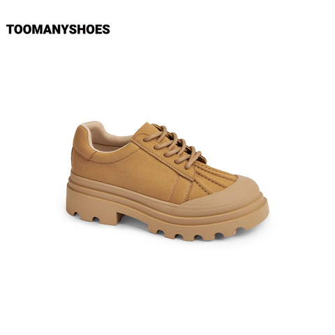 Toomanyshoes女鞋2025新款茶卡盐湖复古牛津鞋厚底增高运动休闲鞋