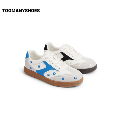 Toomanyshoes女鞋2025春新款小雏菊厚底德训鞋休闲运动鞋平底板鞋