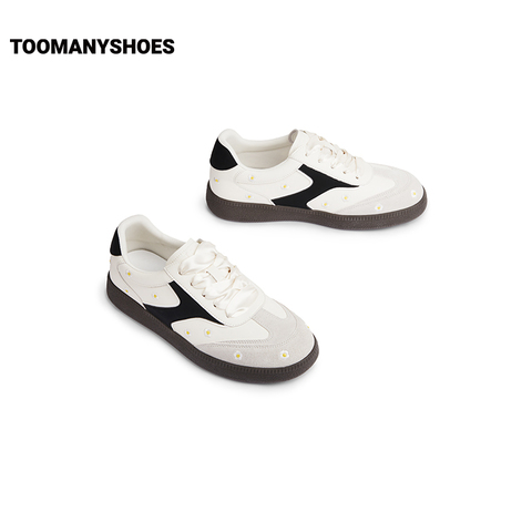 Toomanyshoes女鞋2025春新款小雏菊厚底德训鞋休闲运动鞋平底板鞋