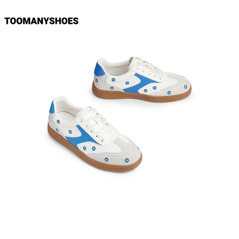 Toomanyshoes女鞋2025春新款小雏菊厚底德训鞋休闲运动鞋平底板鞋