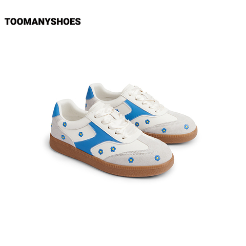 Toomanyshoes女鞋2025春新款小雏菊厚底德训鞋休闲运动鞋平底板鞋