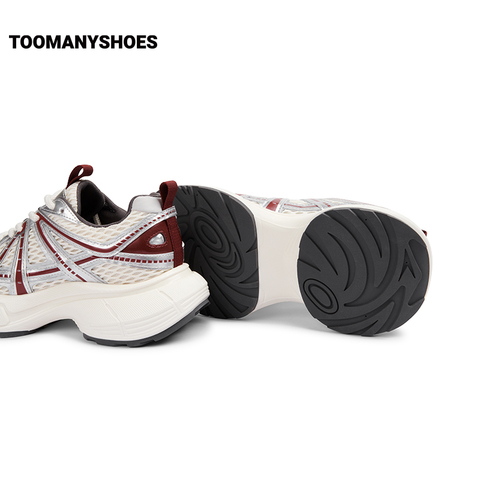 Toomanyshoes女鞋2025新款解构星河复古银色老爹鞋厚底增高运动鞋