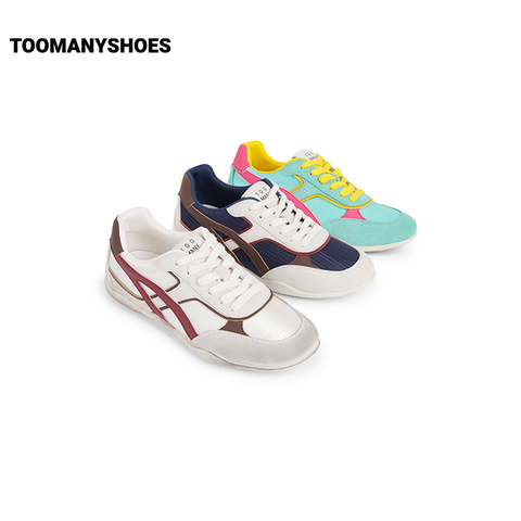 Toomanyshoes女鞋25新款城市游踪撞色时尚休闲运动跑鞋复古德训鞋