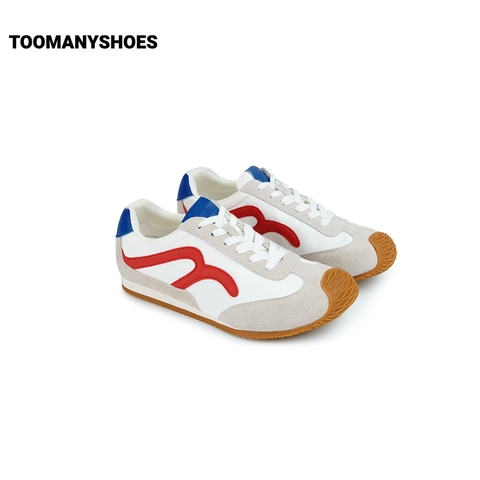 Toomanyshoes女鞋25新款波子汽水时尚运动休闲复古厚底撞色德训鞋