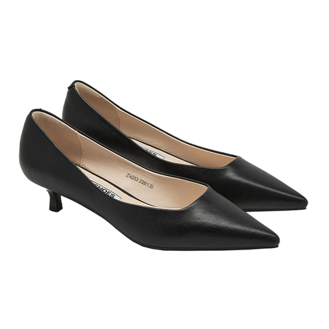 Toomanyshoes女鞋傲娇小猫高跟尖头单鞋复古优雅玛丽珍鞋