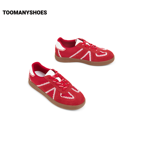 Toomanyshoes虚拟恋人银色板鞋小白鞋芭蕾德训鞋女