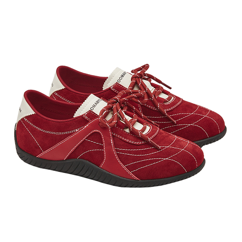 Toomanyshoes融化焦糖复古阿甘鞋德训鞋女跑鞋真皮运动休闲赛车鞋