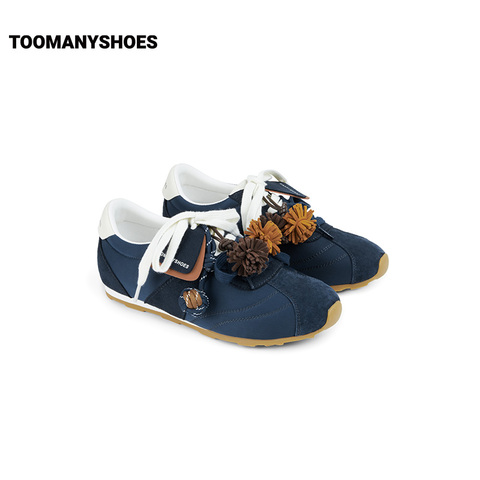 吴昕同款Toomanyshoes奶茶啵啵miu系运动鞋小白鞋男女复古德训鞋