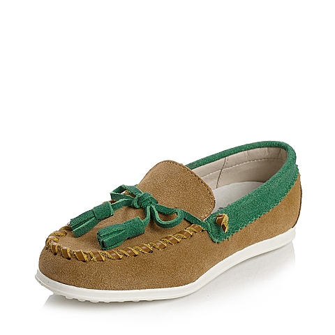 U.S.POLO ASSN./美国马球协会春秋季啡色牛皮男小童满帮鞋L70373