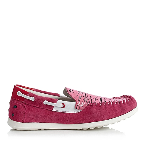 U.S.POLO ASSN./美国马球协会春秋季桃红牛皮/PU女小童满帮鞋L70281