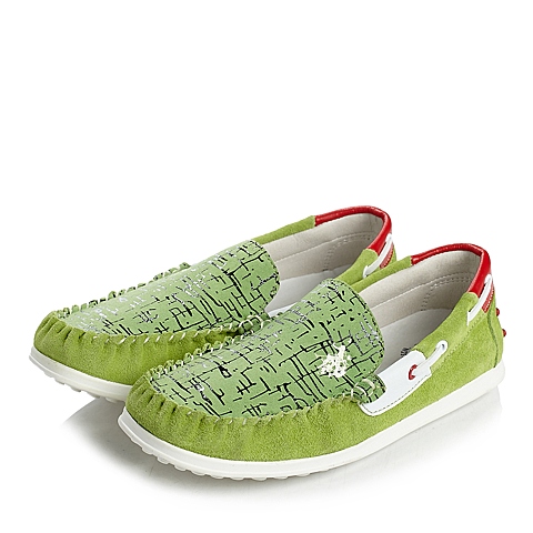 U.S.POLO ASSN./美国马球协会春秋季绿色牛皮/PU男小童满帮鞋L70281
