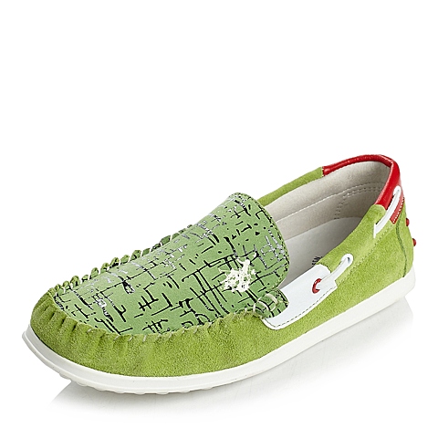 U.S.POLO ASSN./美国马球协会春秋季绿色牛皮/PU男小童满帮鞋L70281