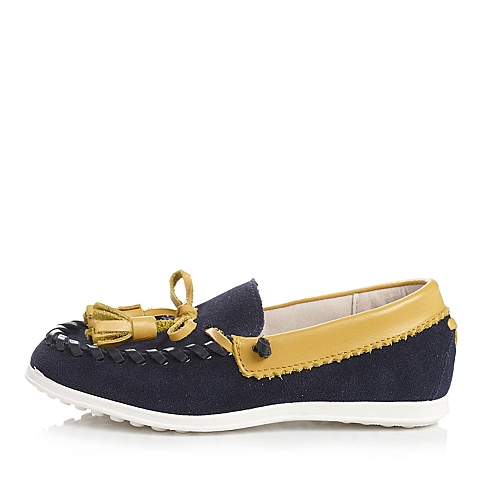 U.S.POLO ASSN./美国马球协会春秋季深蓝牛皮男小童满帮鞋L70373