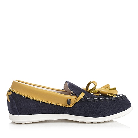 U.S.POLO ASSN./美国马球协会春秋季深蓝牛皮男小童满帮鞋L70373