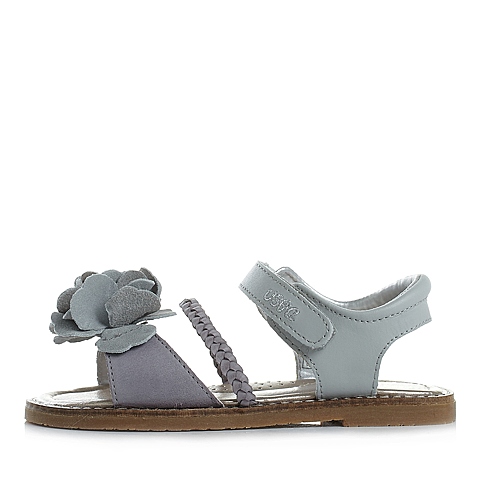 U.S.POLO ASSN./美国马球协会夏季头层牛皮女小童凉鞋时尚凉鞋L50054