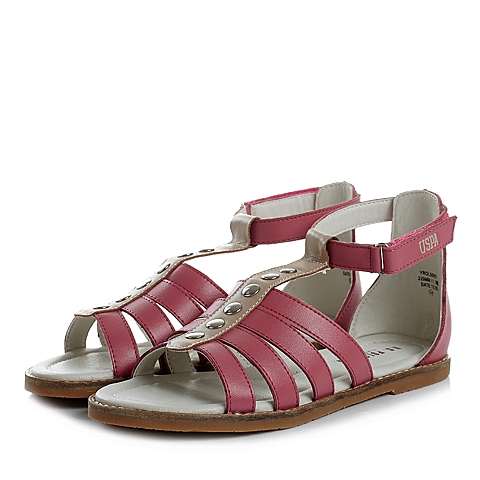 U.S.POLO ASSN./美国马球协会夏季牛剖层皮女小童凉鞋时尚凉鞋L50057