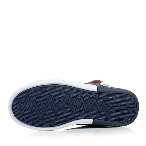 U.S.POLO ASSN./美国马球协会春秋季深蓝牛皮男中童皮鞋满帮鞋L50142