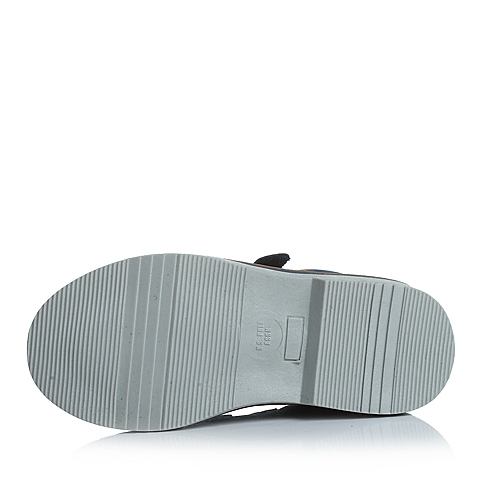 U.S.POLO ASSN./美国马球协会春秋季蓝色牛皮男小童皮鞋满帮鞋L50161