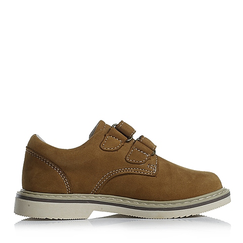 U.S.POLO ASSN./美国马球协会春秋季啡色牛皮男小童皮鞋满帮鞋L50161
