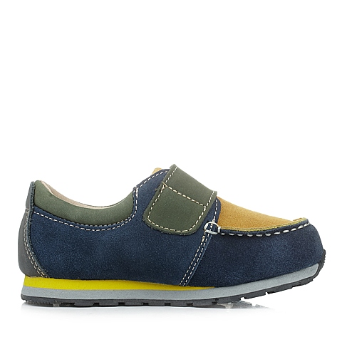 U.S.POLO ASSN./美国马球协会春秋季蓝色牛皮男小童皮鞋满帮鞋L50174