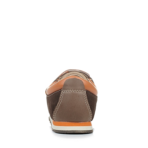 U.S.POLO ASSN./美国马球协会春秋季啡色牛皮男小童皮鞋满帮鞋L50174