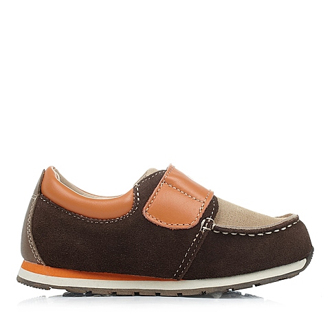 U.S.POLO ASSN./美国马球协会春秋季啡色牛皮男小童皮鞋满帮鞋L50174