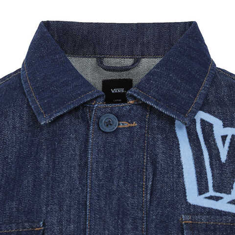 VANS范斯2024男子DENIM CLASSIC LOGO JKT梭织无帽外套VN000J1TCRF