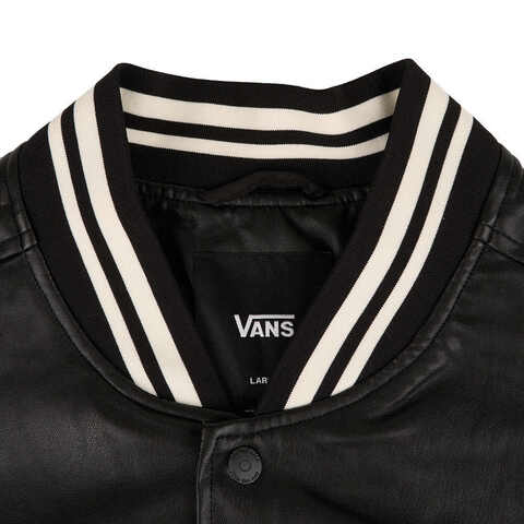 VANS范斯2024男子V HAND BASEBALL JACKET梭织无帽外套VN000J1NBLK