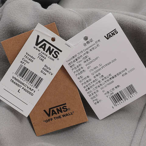 VANS范斯2024男子TRANSIT PADDED JACKET薄棉服VN000KCVAF1