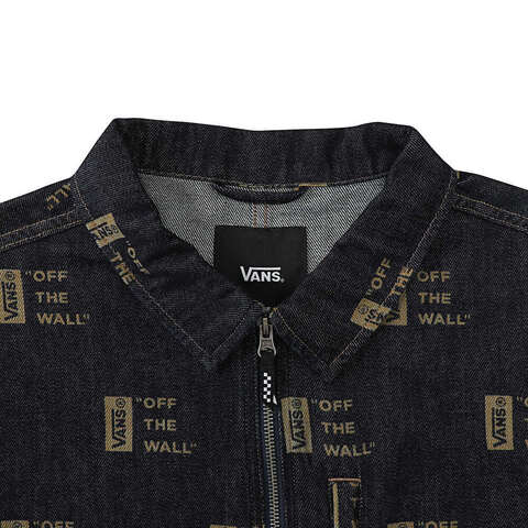 VANS范斯2025男子DENIM LOGO JACKET梭织无帽外套VN000GXKCRE
