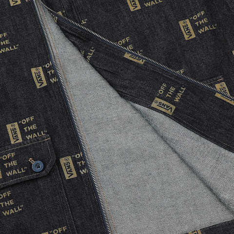 VANS范斯2025男子DENIM LOGO JACKET梭织无帽外套VN000GXKCRE