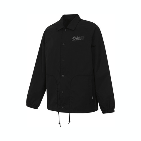 VANS范斯2025男子DOODLE LOGO COACH JACKET梭织无帽外套VN000NM6BLK