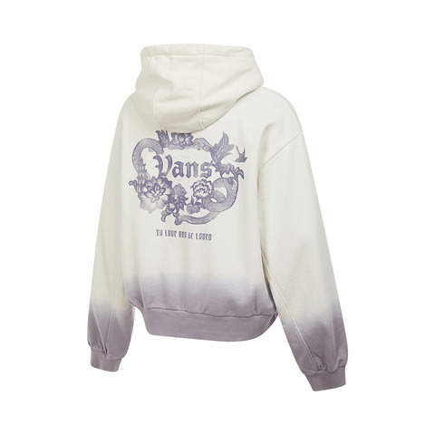 VANS范斯2025女子CNY CROP HOODIE DYE针织连帽卫衣VN000P3AF7K