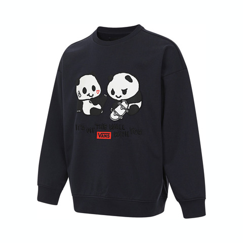 VANS范斯2025男子PANDA LOVER CREW针织无帽卫衣VN000NF4JDU