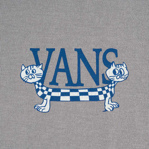 VANS范斯2025男子TP TWINS CAT SS TEE针织无领短TVN000NJGAF1