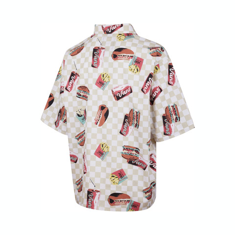 VANS范斯2025男子POP FAST FOOD SS SHIRT短袖衬衫VN000NNNEF9