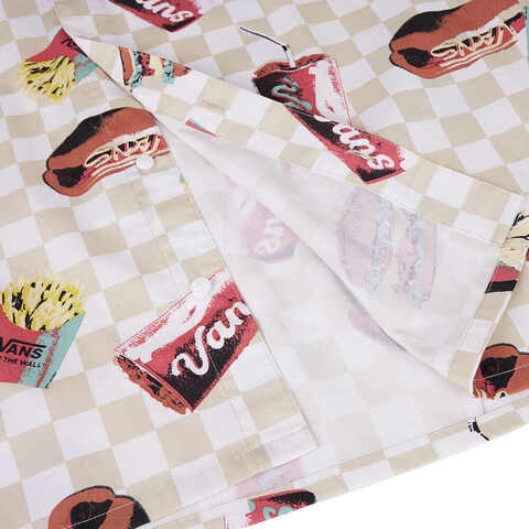 VANS范斯2025男子POP FAST FOOD SS SHIRT短袖衬衫VN000NNNEF9