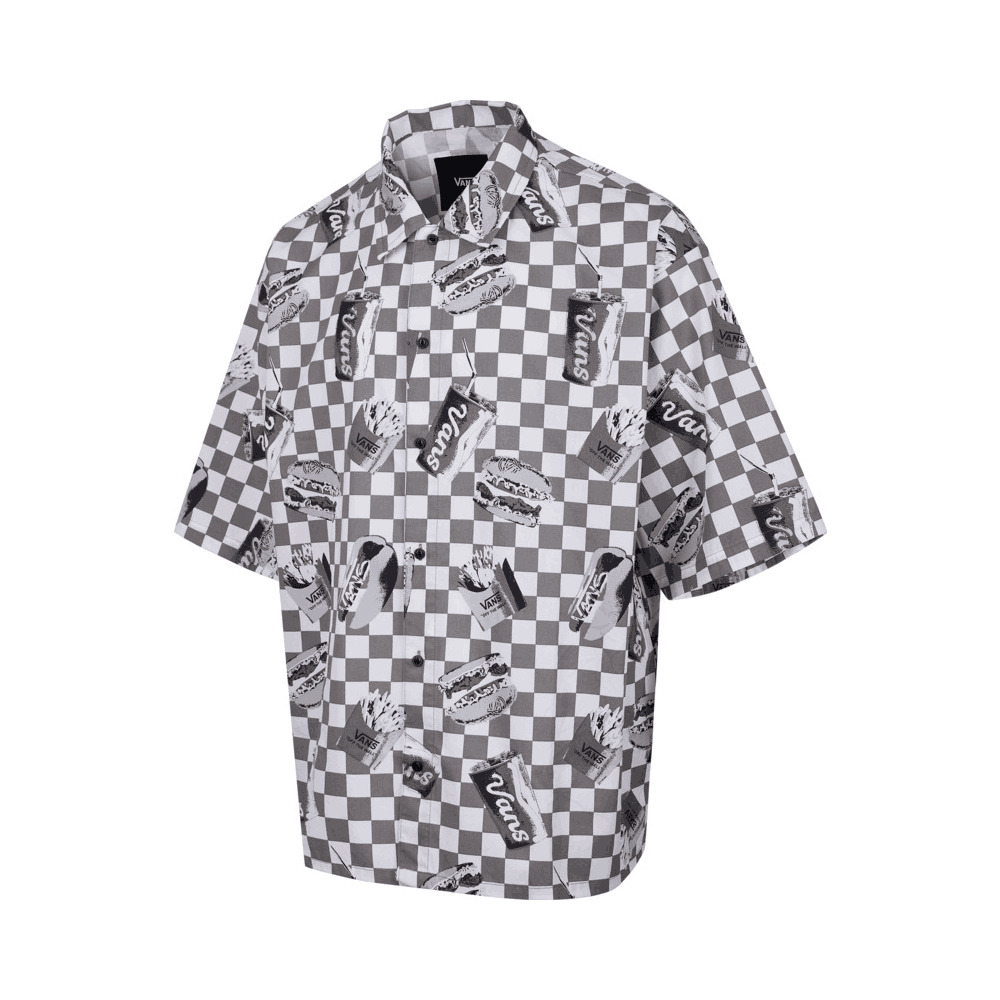VANS范斯2025男子POP FAST FOOD SS SHIRT短袖衬衫VN000NNNEGC