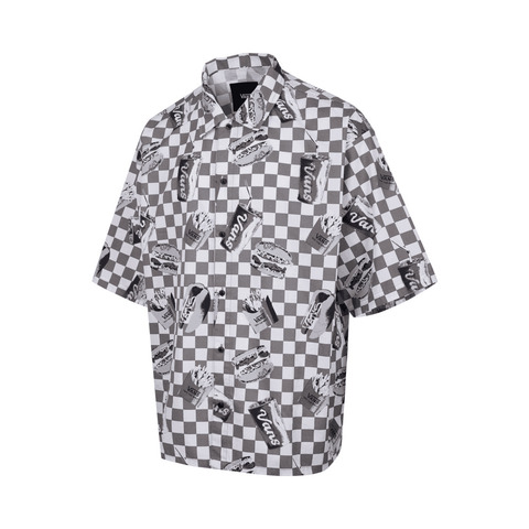 VANS范斯2025男子POP FAST FOOD SS SHIRT短袖衬衫VN000NNNEGC