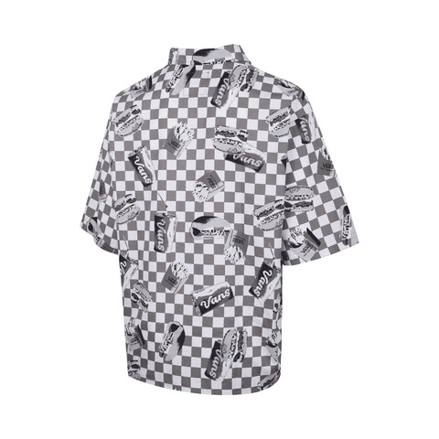 VANS范斯2025男子POP FAST FOOD SS SHIRT短袖衬衫VN000NNNEGC