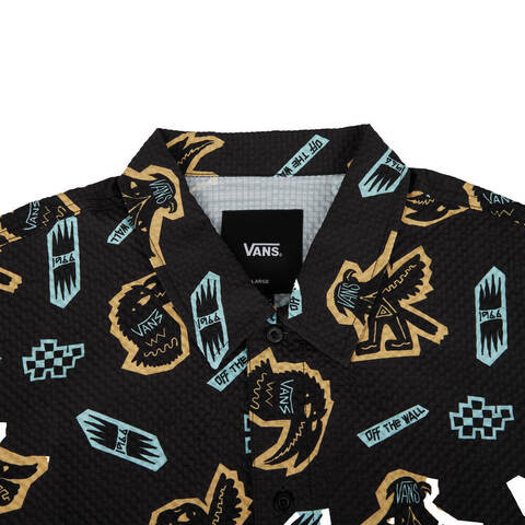 VANS范斯2025男子FUNKY ANIMAL SS SHIRT短袖衬衫VN000NNEEDF