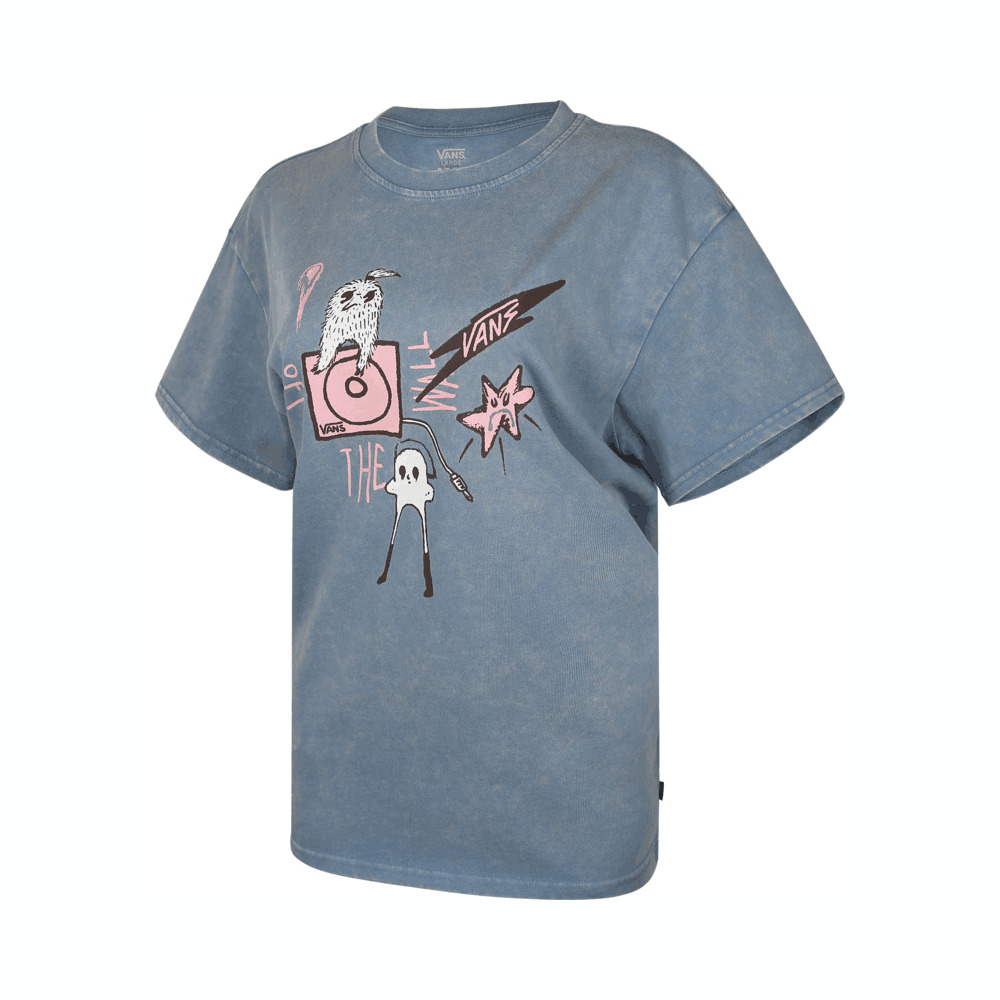 VANS范斯2025女子WASHED GRAPHIC SS TEE针织无领短TVN000NMRZY3