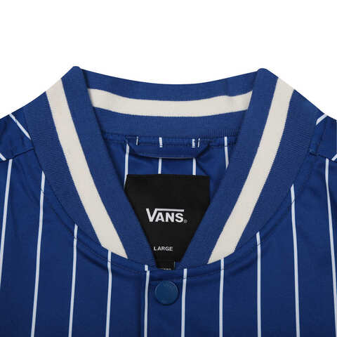 VANS范斯2025男子TEAM STRIPE BASEBALL梭织无帽外套VN000NES7WM