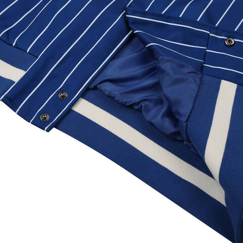 VANS范斯2025男子TEAM STRIPE BASEBALL梭织无帽外套VN000NES7WM