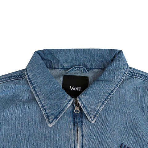 VANS范斯2025女子Pitstop Denim Station Jacket梭织无帽外套VN000MARCDX