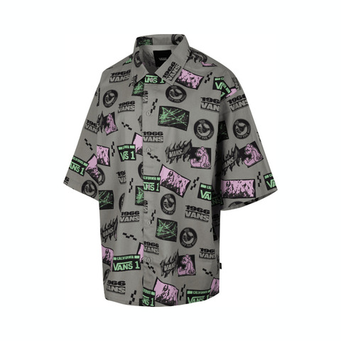 VANS范斯2025男子STICKER GFX SS SHIRT短袖衬衫VN000NMAEFM