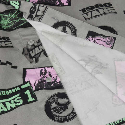 VANS范斯2025男子STICKER GFX SS SHIRT短袖衬衫VN000NMAEFM