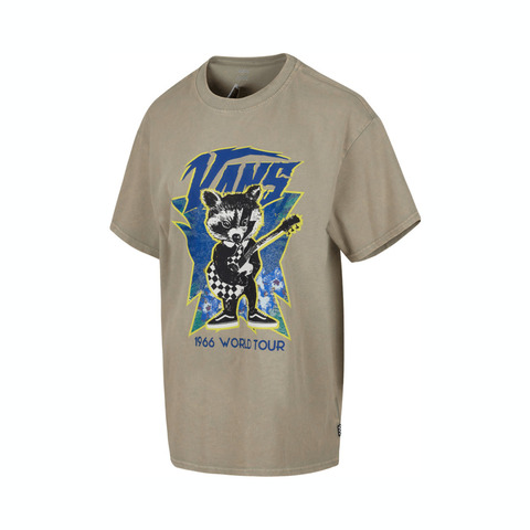 VANS范斯2025女子ROCK RACCOON SS TEE针织无领短TVN000NMNZUJ